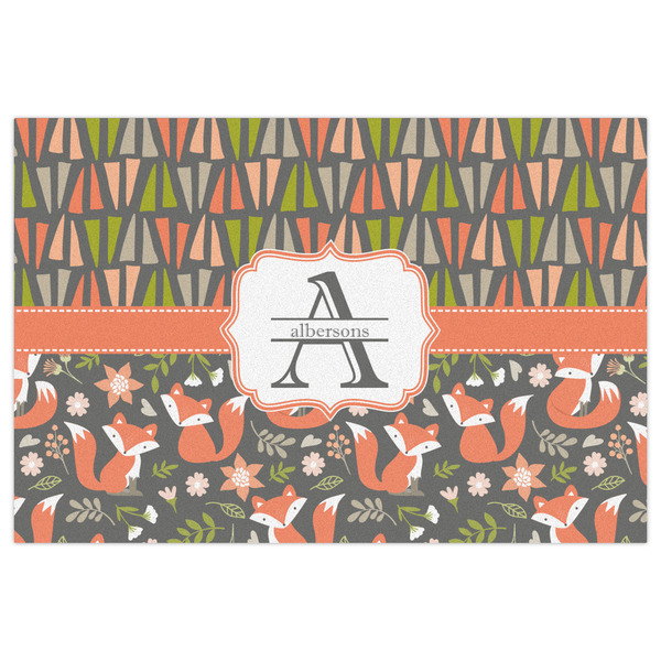 Fox Trail Floral Indoor / Outdoor Rug - 4'x6' - Front Flat