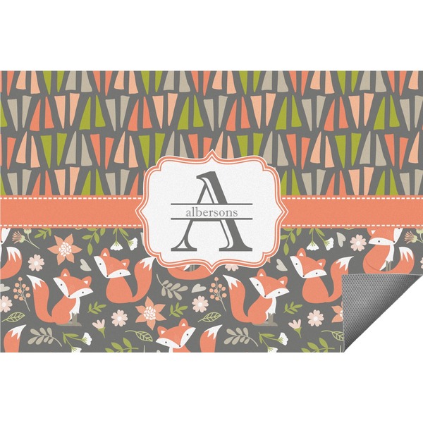 Custom Fox Trail Floral Indoor / Outdoor Rug - 3'x5' (Personalized)