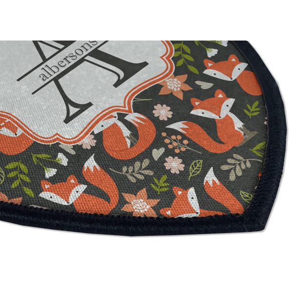 Fox Trail Floral Iron on Shield 3 Detail