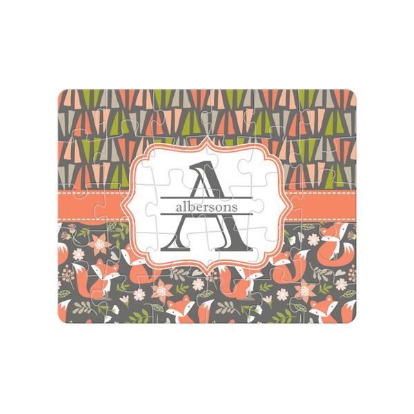 Custom Fox Trail Floral 30 pc Jigsaw Puzzle (Personalized)