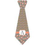 Fox Trail Floral Iron On Tie - 4 Sizes w/ Name and Initial