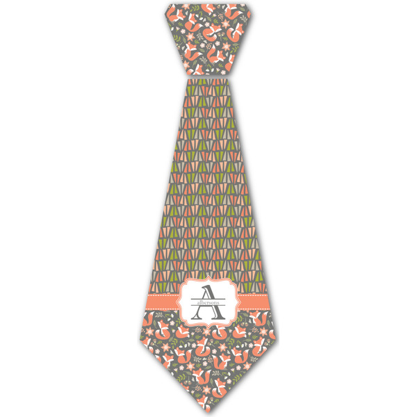 Custom Fox Trail Floral Iron On Tie - 4 Sizes w/ Name and Initial