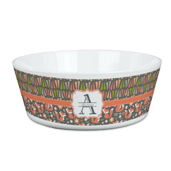 Fox Trail Floral Kid's Bowl (Personalized)