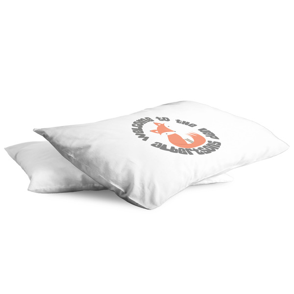 Fox Trail Floral King Pillow Case - TWO (partial print)