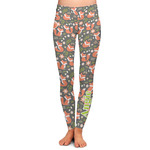 Fox Trail Floral Ladies Leggings - Extra Small (Personalized)