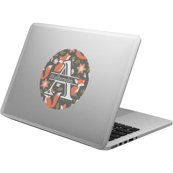 Custom Fox Trail Floral Laptop Decal (Personalized)