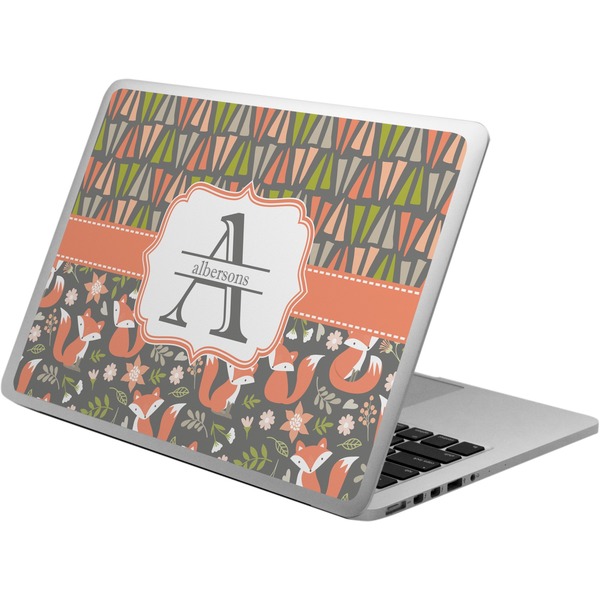 Custom Fox Trail Floral Laptop Skin - Custom Sized (Personalized)