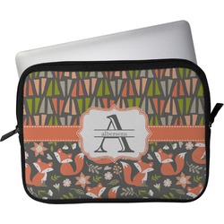 Fox Trail Floral Laptop Sleeve / Case - 15" (Personalized)