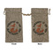 Fox Trail Floral Large Burlap Gift Bags - Front & Back