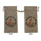 Fox Trail Floral Large Burlap Gift Bag - Front & Back (Personalized)
