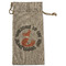 Fox Trail Floral Large Burlap Gift Bags - Front