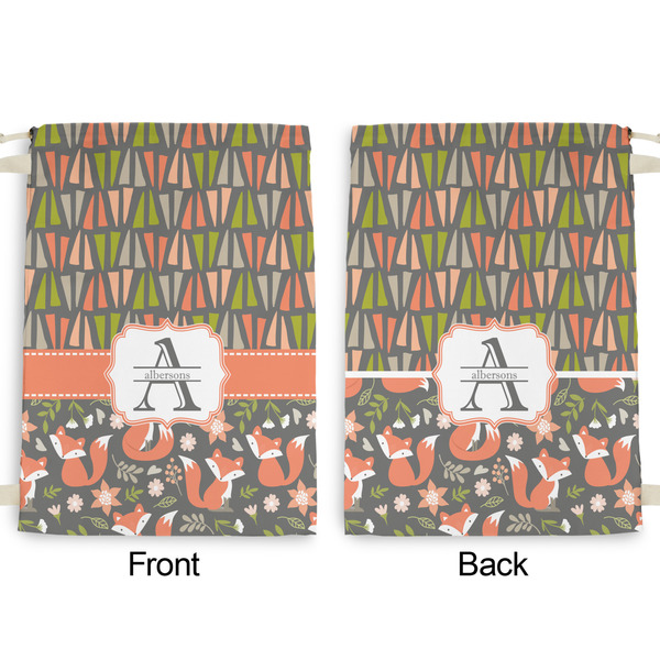 Fox Trail Floral Large Laundry Bag - Front & Back View