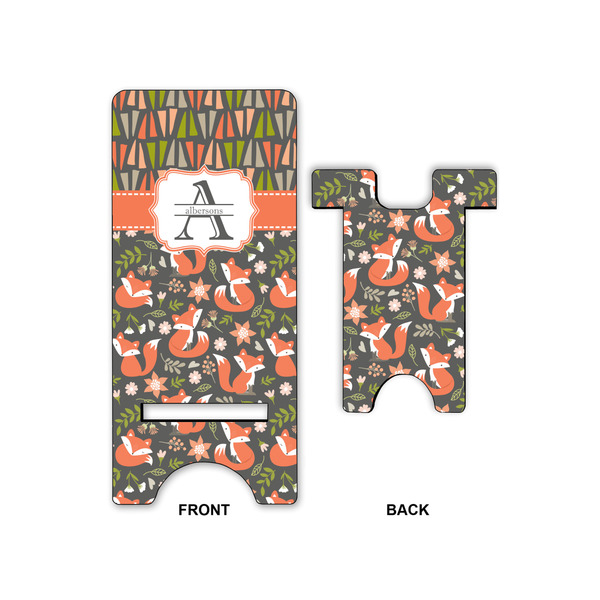 Fox Trail Floral Large Phone Stand - Front & Back