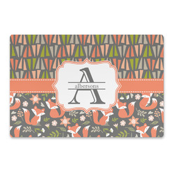 Fox Trail Floral Large Rectangle Car Magnet (Personalized)