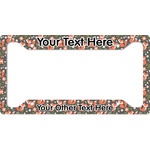 Fox Trail Floral License Plate Frame - Style A (Personalized)