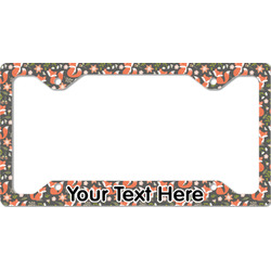 Fox Trail Floral License Plate Frame - Style C (Personalized)