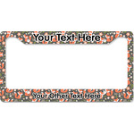 Fox Trail Floral License Plate Frame - Style B (Personalized)