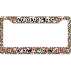 Fox Trail Floral License Plate Frame - Style B (Personalized)