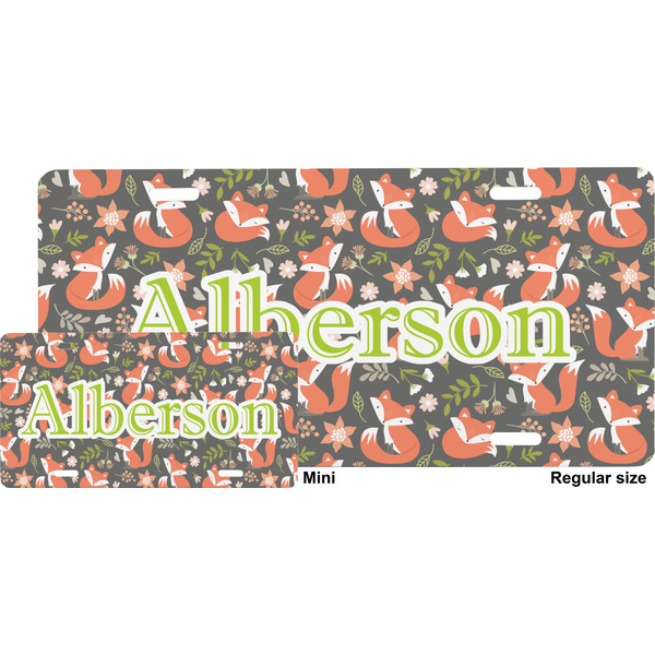 Fox Trail Floral License Plate (Sizes)