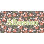 Fox Trail Floral Front License Plate (Personalized)