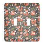 Fox Trail Floral Light Switch Cover (2 Toggle Plate)