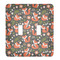 Fox Trail Floral Light Switch Cover (2 Toggle Plate)