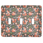 Fox Trail Floral Light Switch Cover (3 Toggle Plate)