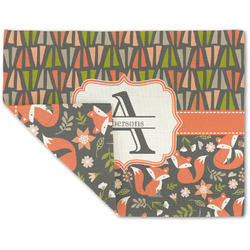 Fox Trail Floral Double-Sided Linen Placemat - Single w/ Name and Initial