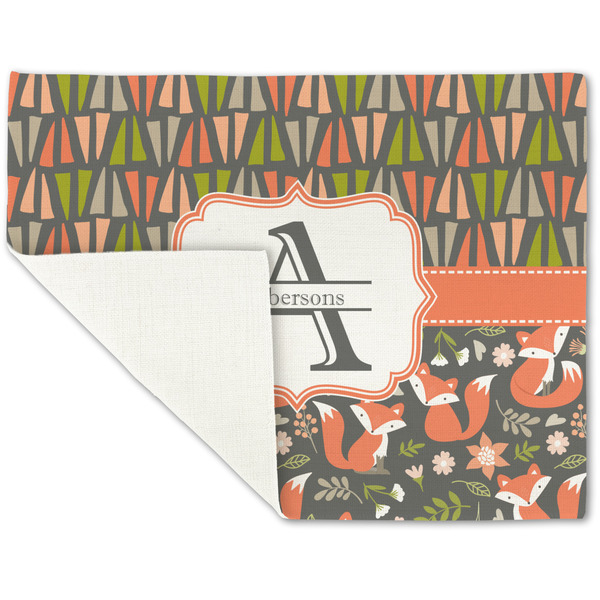 Fox Trail Floral Linen Placemat - Folded Corner (single side)