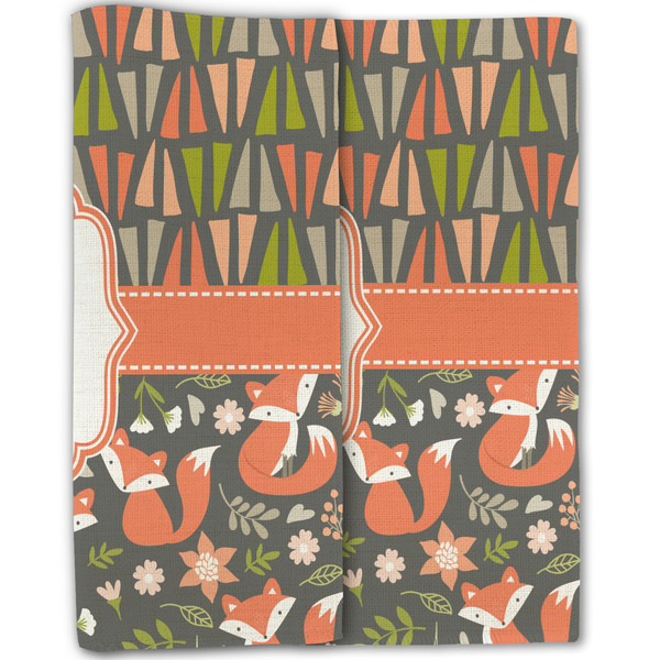 Fox Trail Floral Linen Placemat - Folded Half (double sided)