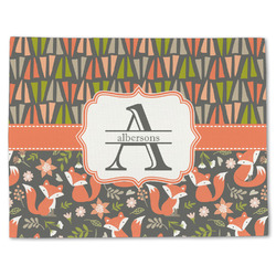 Fox Trail Floral Single-Sided Linen Placemat - Single w/ Name and Initial