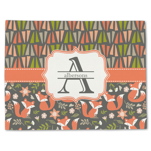 Fox Trail Floral Linen Placemat - Front
