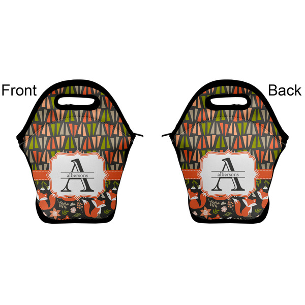 Fox Trail Floral Lunch Bag - Front and Back