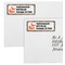 Fox Trail Floral Mailing Labels - Double Stack Close Up