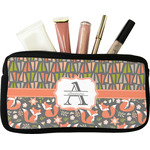 Fox Trail Floral Makeup / Cosmetic Bag - Small (Personalized)