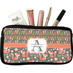 Fox Trail Floral Makeup / Cosmetic Bag - Small (Personalized)