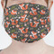 Fox Trail Floral Mask - Pleated (new) Front View on Girl