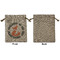 Fox Trail Floral Medium Burlap Gift Bag - Front Approval
