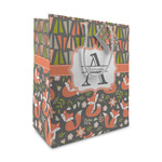 Fox Trail Floral Medium Gift Bag (Personalized)