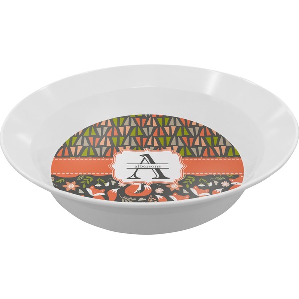 Custom Fox Trail Floral Melamine Bowl (Personalized)