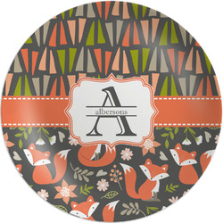 Fox Trail Floral Melamine Salad Plate - 8" (Personalized)