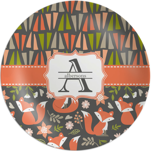Custom Fox Trail Floral Melamine Salad Plate - 8" (Personalized)