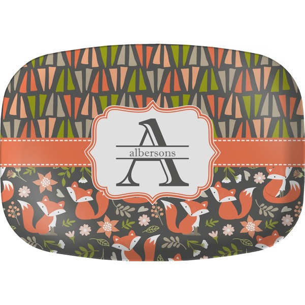 Custom Fox Trail Floral Melamine Platter (Personalized)