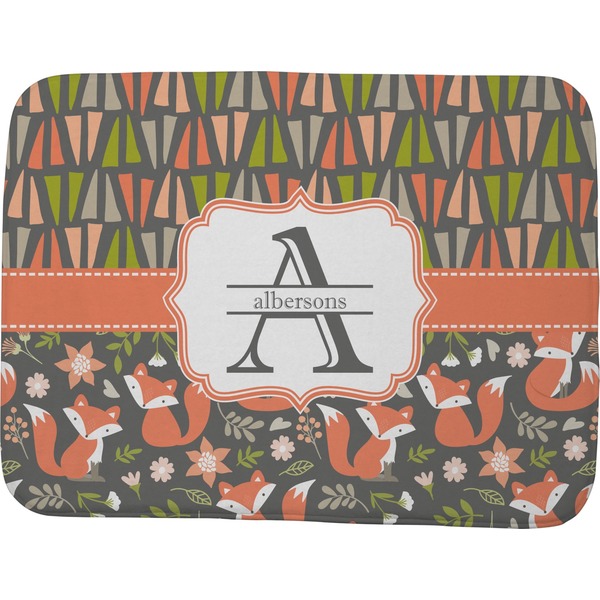 Custom Fox Trail Floral Memory Foam Bath Mat - 48"x36" (Personalized)