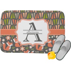 Fox Trail Floral Memory Foam Bath Mat (Personalized)