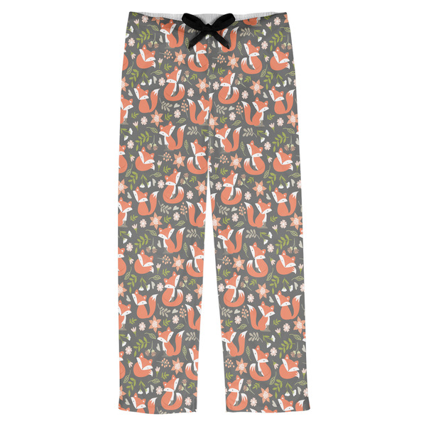 Custom Fox Trail Floral Mens Pajama Pants - S
