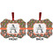 Fox Trail Floral Metal Benilux Ornament - Front and Back (APPROVAL)