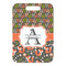 Fox Trail Floral Metal Luggage Tag - Front Without Strap