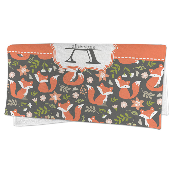 Fox Trail Floral Microfiber Dish Rag - FOLDED (half)