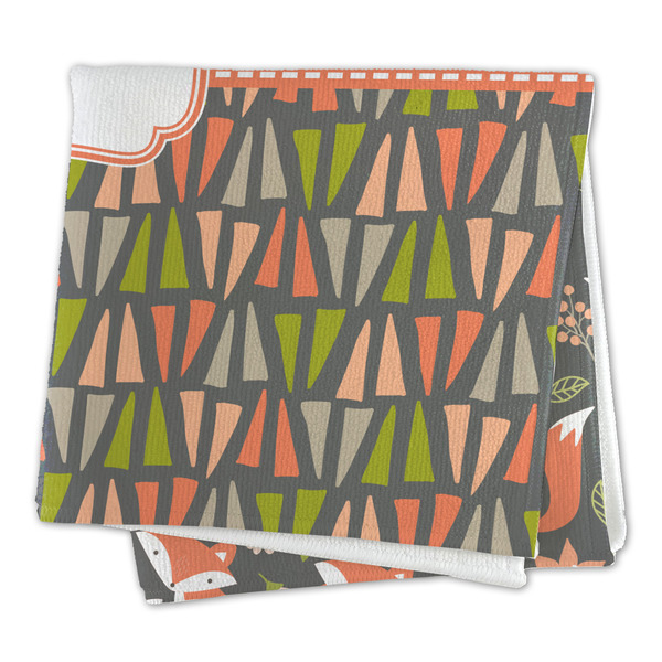 Fox Trail Floral Microfiber Dish Rag - FOLDED (square)